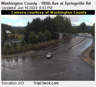 Traffic Cam Washington County - 185th Ave at Springville Rd